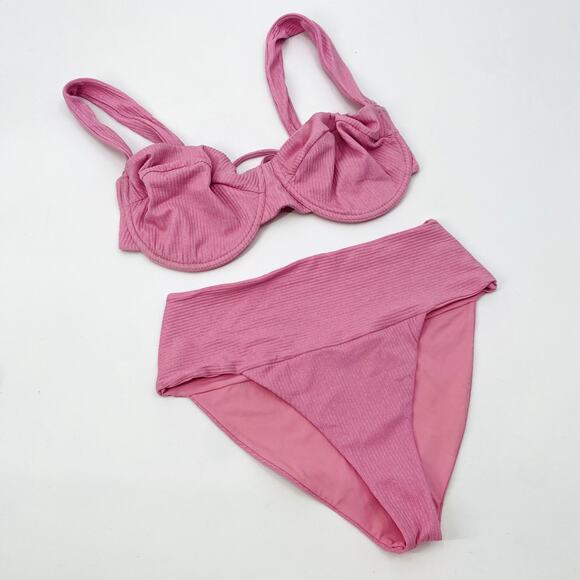 JMP the Label XL pink Underwire Sparkle Bikini - Picture 3 of 8